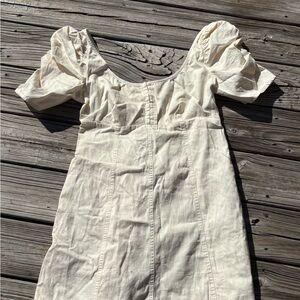 Free People Cream Short Sleeve Dress